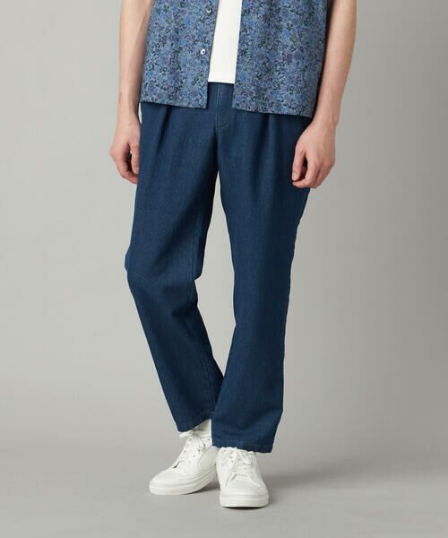 COMME CA MEN / コムサ・メン その他パンツ | メッシュデニム インタックイージーパンツ（ネイビー）