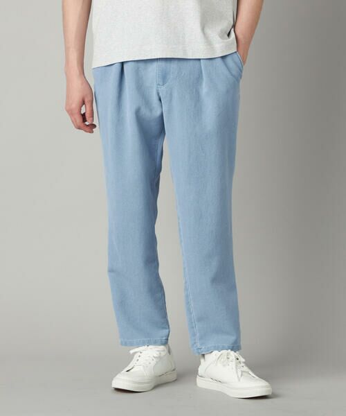 COMME CA MEN / コムサ・メン その他パンツ | メッシュデニム インタックイージーパンツ（ブルー）