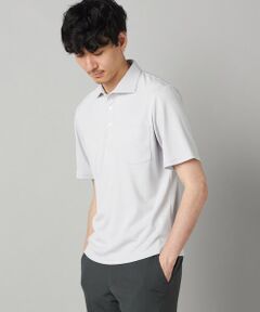 COMME CA MEN / コムサ・メン ポロシャツ | 【抗菌防臭加工】市松ジャカードジャージー ポロシャツ