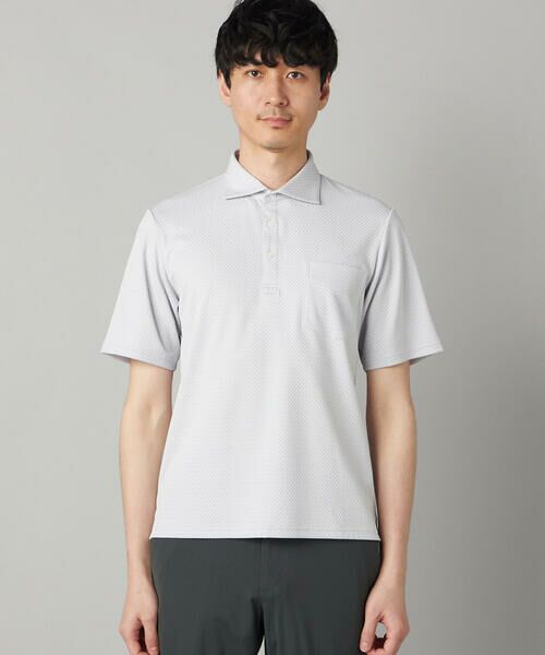 COMME CA MEN / コムサ・メン ポロシャツ | 【抗菌防臭加工】市松ジャカードジャージー ポロシャツ | 詳細9