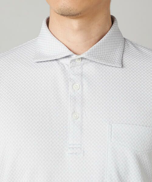 COMME CA MEN / コムサ・メン ポロシャツ | 【抗菌防臭加工】市松ジャカードジャージー ポロシャツ | 詳細12