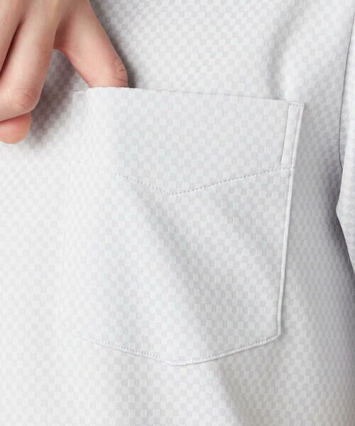 COMME CA MEN / コムサ・メン ポロシャツ | 【抗菌防臭加工】市松ジャカードジャージー ポロシャツ | 詳細13