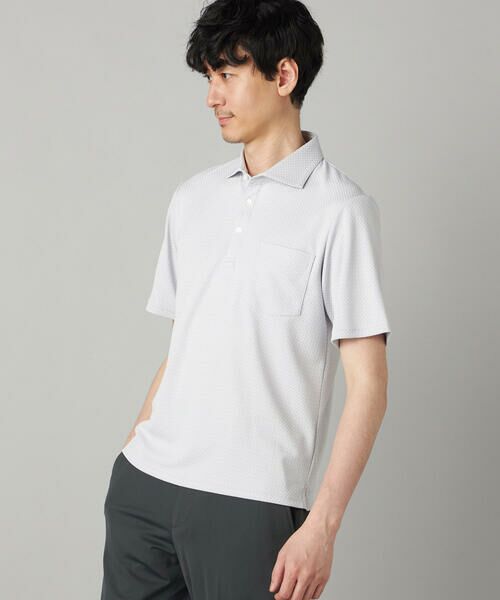 COMME CA MEN / コムサ・メン ポロシャツ | 【抗菌防臭加工】市松ジャカードジャージー ポロシャツ | 詳細8