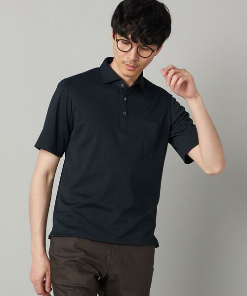 COMME CA MEN / コムサ・メン ポロシャツ | 【抗菌防臭加工】市松ジャカードジャージー ポロシャツ | 詳細19