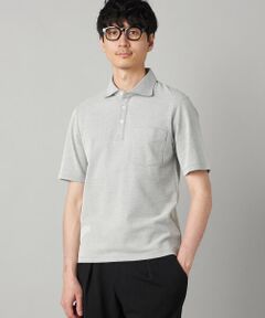 COMME CA MEN / コムサ・メン ポロシャツ | 衿裏チェック使い カッタウェイポロシャツ