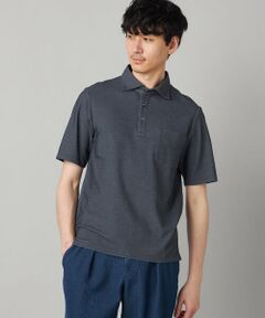 COMME CA MEN / コムサ・メン ポロシャツ | 衿裏チェック使い カッタウェイポロシャツ