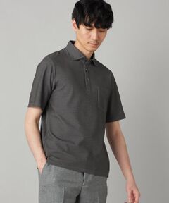 COMME CA MEN / コムサ・メン ポロシャツ | 衿裏チェック使い カッタウェイポロシャツ