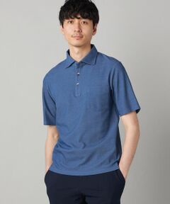 COMME CA MEN / コムサ・メン ポロシャツ | 衿裏チェック使い カッタウェイポロシャツ