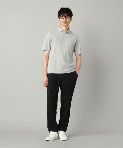 COMME CA MEN / コムサ・メン ポロシャツ | 衿裏チェック使い カッタウェイポロシャツ | 詳細1