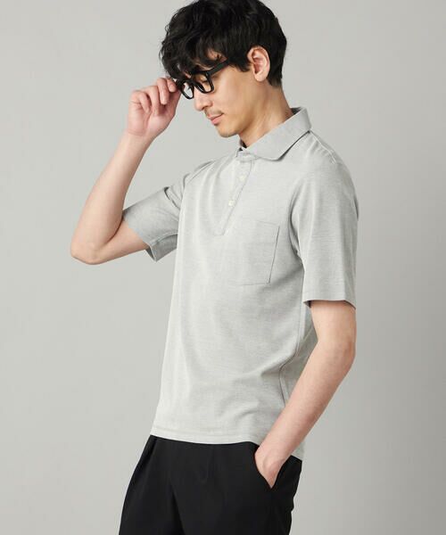 COMME CA MEN / コムサ・メン ポロシャツ | 衿裏チェック使い カッタウェイポロシャツ | 詳細7