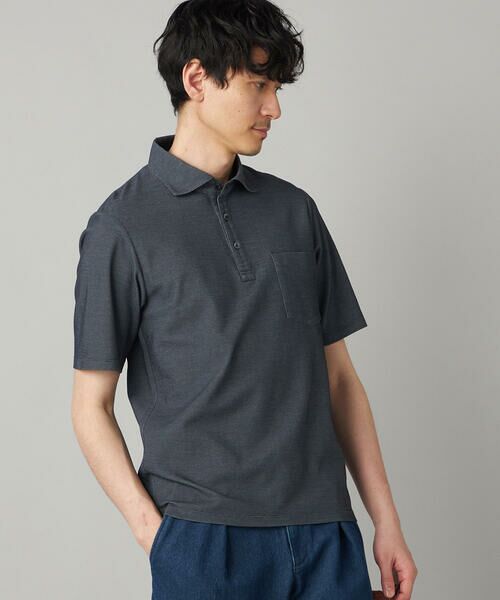 COMME CA MEN / コムサ・メン ポロシャツ | 衿裏チェック使い カッタウェイポロシャツ | 詳細10