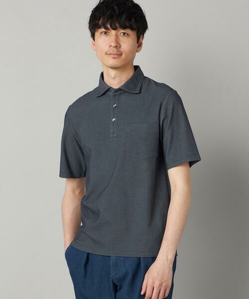 COMME CA MEN / コムサ・メン ポロシャツ | 衿裏チェック使い カッタウェイポロシャツ | 詳細11