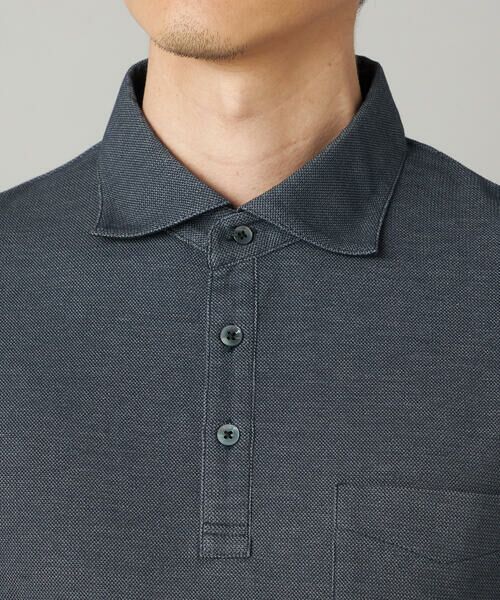 COMME CA MEN / コムサ・メン ポロシャツ | 衿裏チェック使い カッタウェイポロシャツ | 詳細15