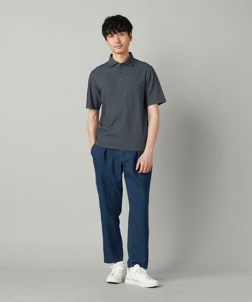 COMME CA MEN / コムサ・メン ポロシャツ | 衿裏チェック使い カッタウェイポロシャツ | 詳細9