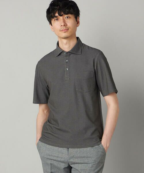 COMME CA MEN / コムサ・メン ポロシャツ | 衿裏チェック使い カッタウェイポロシャツ | 詳細25