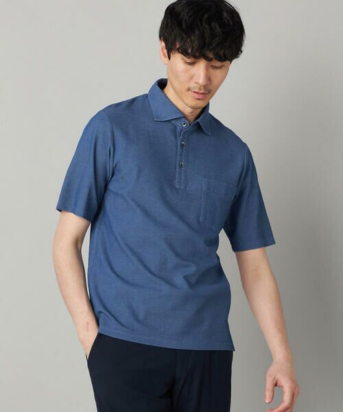 COMME CA MEN / コムサ・メン ポロシャツ | 衿裏チェック使い カッタウェイポロシャツ | 詳細30