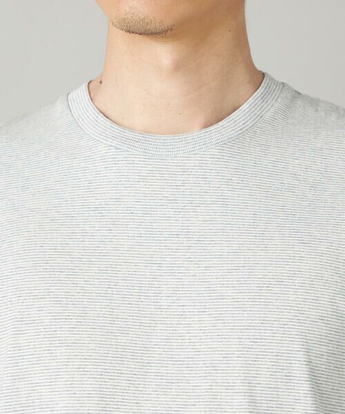 COMME CA MEN / コムサ・メン Tシャツ | メランジミジンボーダー Tシャツ | 詳細9
