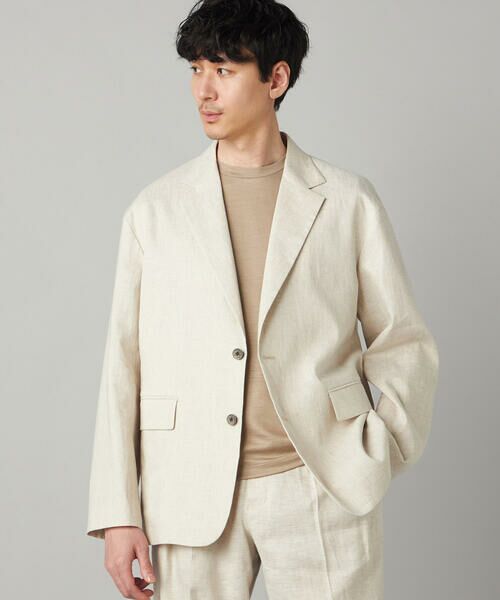 COMME CA MEN / コムサ・メン テーラードジャケット | 【セットアップ対応】ハイブリッドリネン リラックスジャケット（キナリ）