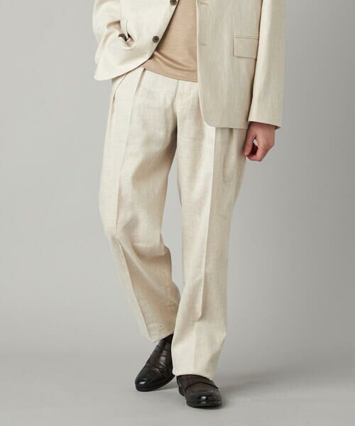 COMME CA MEN / コムサ・メン その他パンツ | 【セットアップ対応】ハイブリッドリネン 2タックパンツ（キナリ）