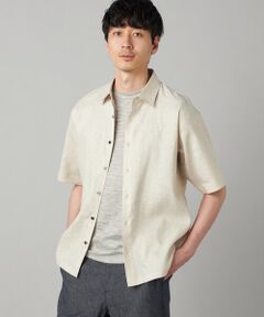 COMME CA MEN / コムサ・メン シャツ・ブラウス | ハイブリッドリネン 半袖レギュラーカラーシャツ