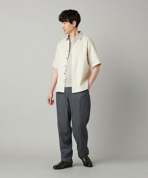 COMME CA MEN / コムサ・メン シャツ・ブラウス | ハイブリッドリネン 半袖レギュラーカラーシャツ | 詳細1