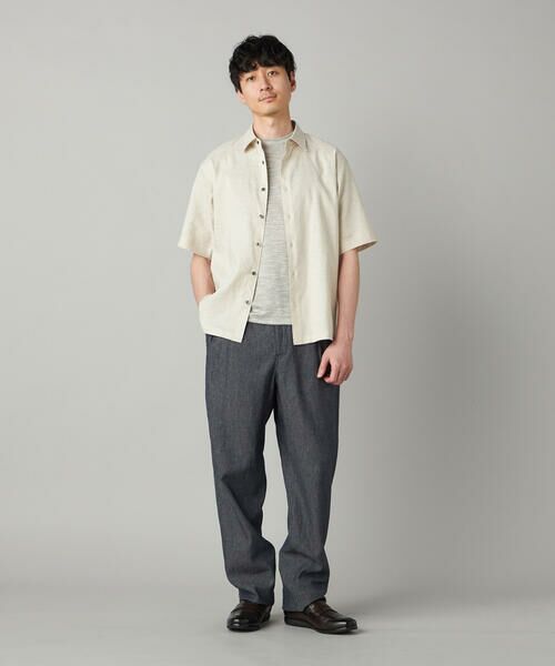 COMME CA MEN / コムサ・メン シャツ・ブラウス | ハイブリッドリネン 半袖レギュラーカラーシャツ | 詳細2