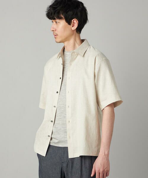 COMME CA MEN / コムサ・メン シャツ・ブラウス | ハイブリッドリネン 半袖レギュラーカラーシャツ | 詳細3