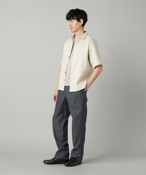 COMME CA MEN / コムサ・メン その他パンツ | リネンデニム 2タックワイドパンツ | 詳細1