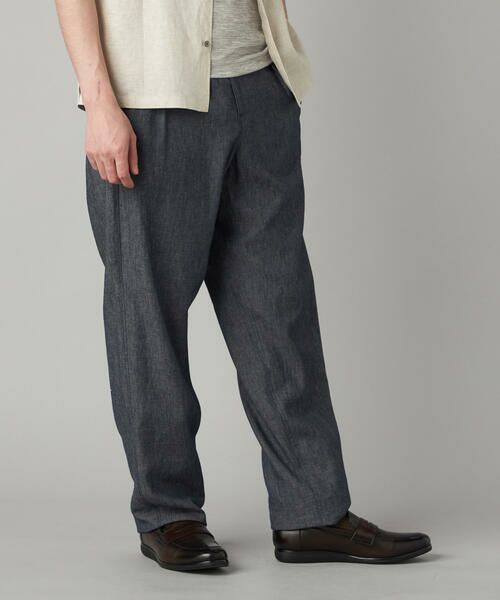 COMME CA MEN / コムサ・メン その他パンツ | リネンデニム 2タックワイドパンツ | 詳細2