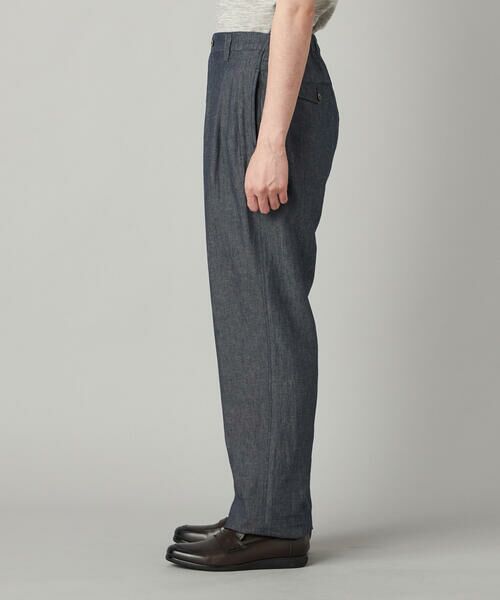 COMME CA MEN / コムサ・メン その他パンツ | リネンデニム 2タックワイドパンツ | 詳細4