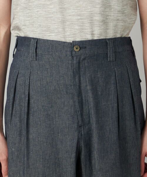 COMME CA MEN / コムサ・メン その他パンツ | リネンデニム 2タックワイドパンツ | 詳細6