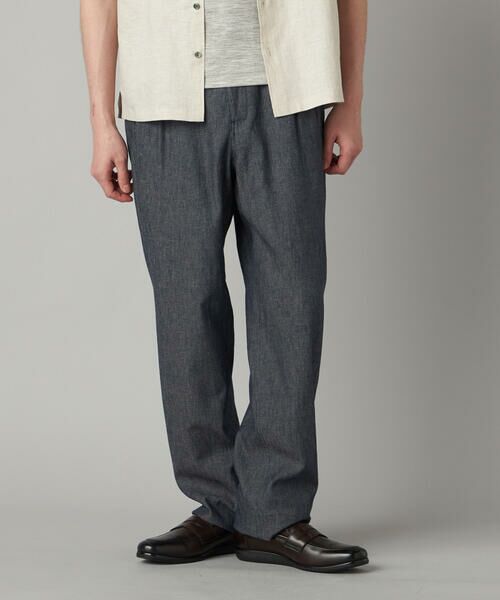 COMME CA MEN / コムサ・メン その他パンツ | リネンデニム 2タックワイドパンツ（ネイビー）