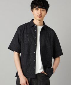 COMME CA MEN / コムサ・メン シャツ・ブラウス | パッチワークレース 半袖シャツ