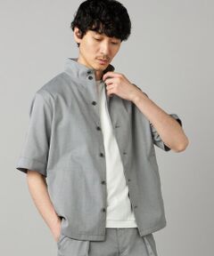 COMME CA MEN / コムサ・メン ブルゾン | 【吸水速乾・接触冷感】石川織り COOL MOTION コットンドビーストレッチ スタンドカラーブルゾン