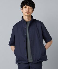 COMME CA MEN / コムサ・メン ブルゾン | 【吸水速乾・接触冷感】石川織り COOL MOTION コットンドビーストレッチ スタンドカラーブルゾン