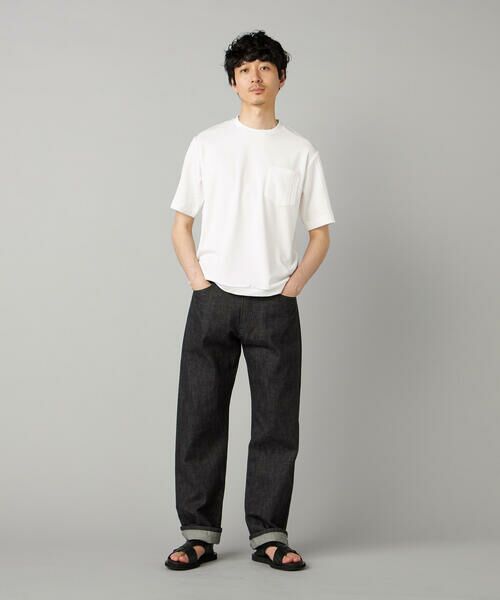 COMME CA MEN / コムサ・メン Tシャツ | ダイヤ柄コンビ Tシャツ | 詳細1