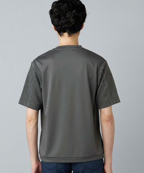 COMME CA MEN / コムサ・メン Tシャツ | ダイヤ柄コンビ Tシャツ | 詳細16