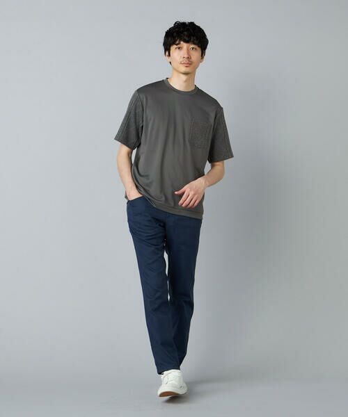 COMME CA MEN / コムサ・メン Tシャツ | ダイヤ柄コンビ Tシャツ | 詳細10