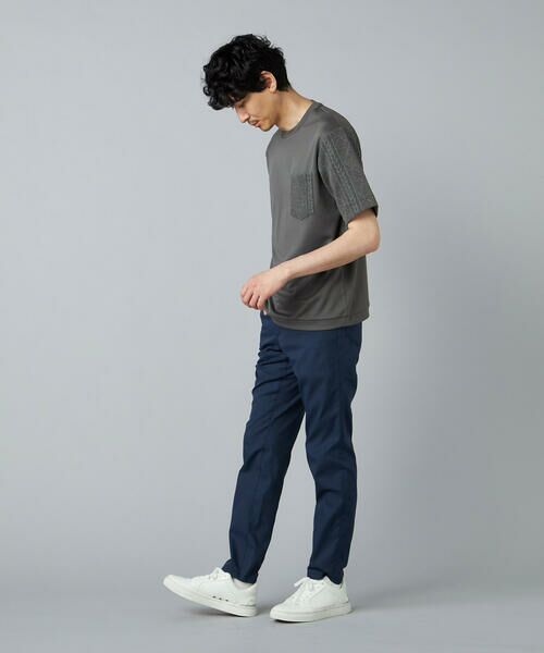 COMME CA MEN / コムサ・メン Tシャツ | ダイヤ柄コンビ Tシャツ | 詳細11