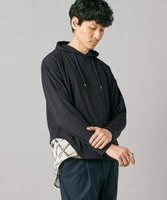 COMME CA MEN / コムサ・メン パーカー | 幾何柄プリント切替 プルオーバー