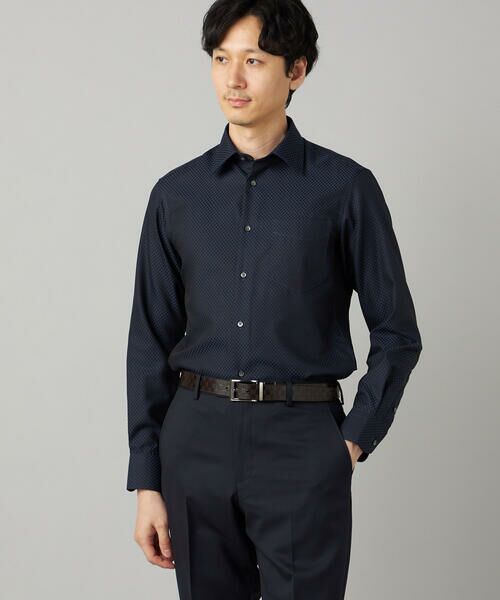 COMME CA MEN / コムサ・メン シャツ・ブラウス | 【超形態安定】【市松柄】ジャカード レギュラーカラーシャツ | 詳細6
