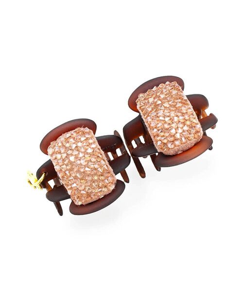 Complex Biz/コンプレックスビズ 【販路限定】クリスタルクラッシュ ホイップクリップ2個セット ピンクベージュ FREE Complex Biz/コンプレックスビズ 【販路限定】クリスタルクラッシュ ホイップクリップ2個セット ピンクベージュ FREE