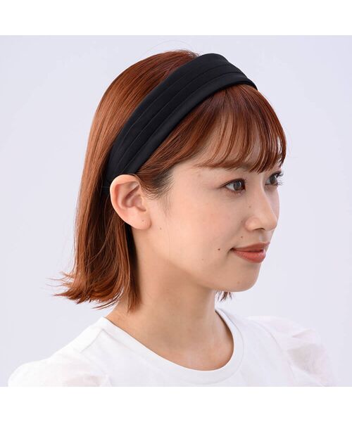 プレーンリボンプリーツ フレキシフィットヘアバンド （カチューシャ 