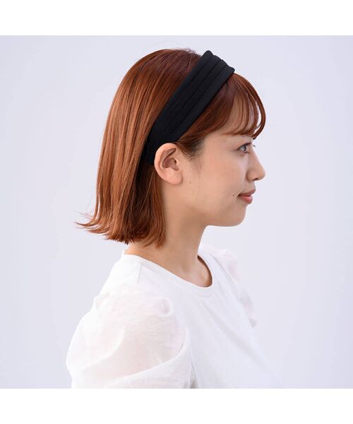 プレーンリボンプリーツ フレキシフィットヘアバンド （カチューシャ