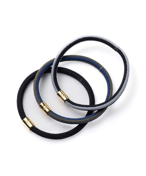 Complex Biz/コンプレックスビズ クローバーリングポニー 3本セット ブラックミックス FREE Complex Biz/コンプレックスビズ クローバーリングポニー 3本セット ブラックミックス FREE