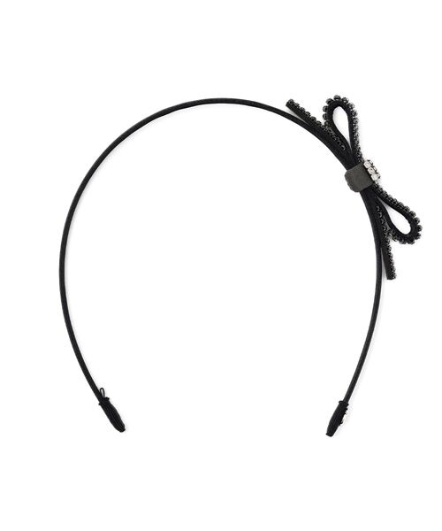 Complex Biz / コンプレックスビズ カチューシャ・カチューム・その他 | クリスタルメッシュパヴェリボン ヘアバンド（ブラック）