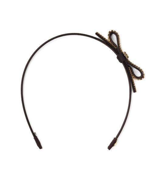 Complex Biz / コンプレックスビズ カチューシャ・カチューム・その他 | クリスタルメッシュパヴェリボン ヘアバンド（ベージュ）
