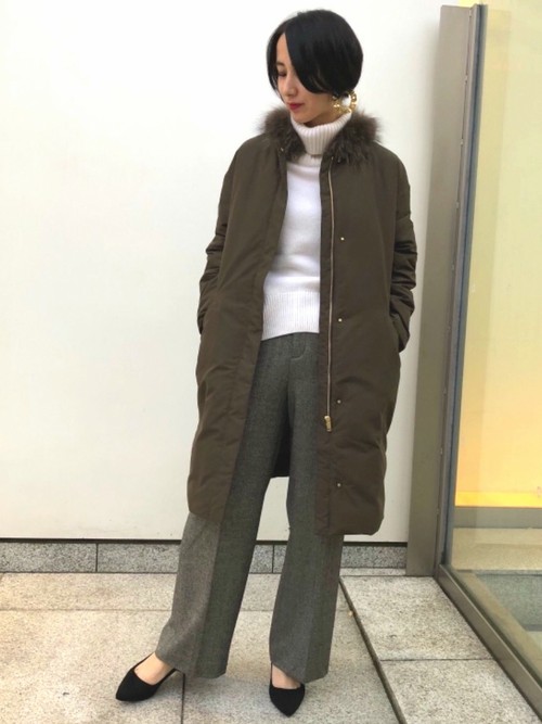 大人キレイめダウンコーディネート

全体的にシックなカラーでまとめました。
 オリーブ×オフの組み合わせはこの冬オススメです。 

model H:165~169