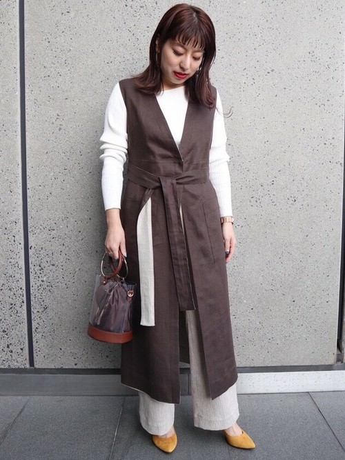 Green Label Relaxingスタッフのニット セーターを使ったレディースファッションコーディネート No