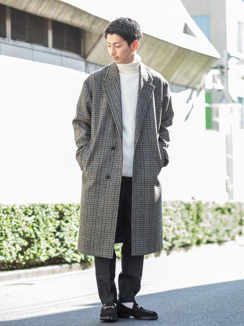 monkey time＞ GUNCLUB CHECK STN COAT/ステンカラ―コート （ステン 